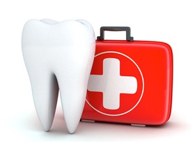 First-aid kit used by an emergency dentist in Covina